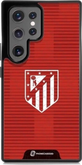 Phonecases3D Samsung Galaxy S25 Ultra Atlético de Madrid 3D mobildeksel, svart