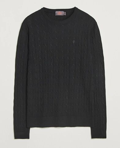 Morris Merino Cable O-Neck Black Morris Merino Cable O-Neck Black