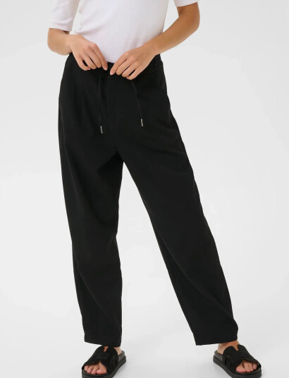 Kaffe Kamerle Belt Pants - Black - 46 Kaffe Kamerle Belt Pants - Black - 46