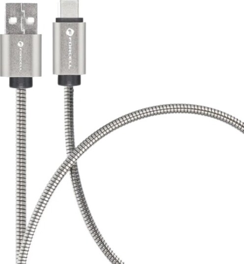 Usb-Kabel Forcell Usb-A Usb-C 2 M Sølv Usb-Kabel Forcell Usb-A Usb-C 2 M Sølv
