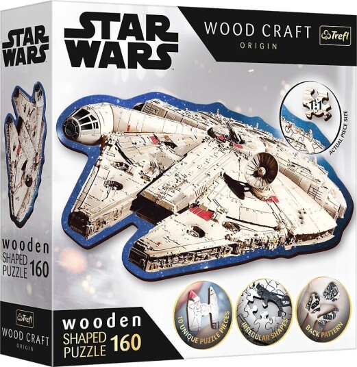 Trefl Star Wars Medinė Dėlionė &Bdquo Millennium Falcon&Ldquo 160 Det. Trefl Star Wars Medinė Dėlionė &Bdquo Millennium Falcon&Ldquo 160 Det.