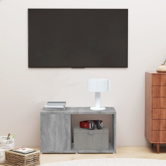 vidaXL TV-benk grå sonoma 60x24x32 cm konstruert tre