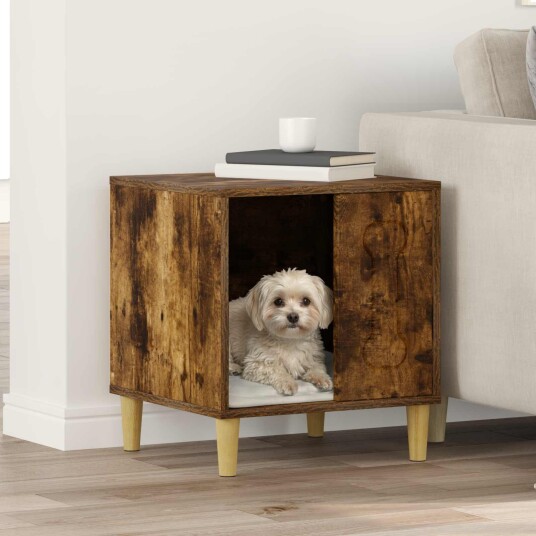 Vidaxl Hundehus Røkt Eik 44 X 42 X 49 cm Konstruert Tre