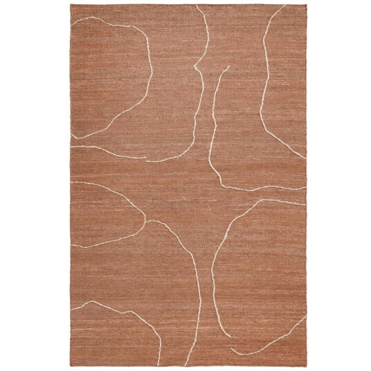 Ferm Living Håndvevd Teppe i Jute Gesso Terracotta 200x300 cm