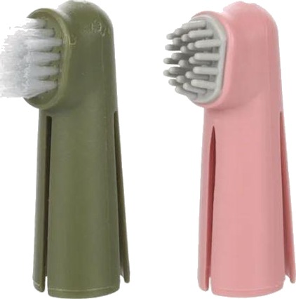 Flamingo Fingertannbørste Sett 2 Stk Flamingo Fingertannbørste Sett 2 Stk