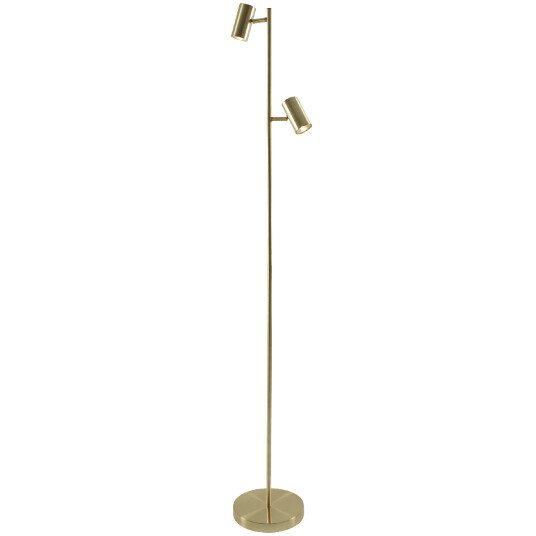 Stockholm dobbel gulvlampe 2x5W 3000 Kelvin 160 cm - Messing Stockholm dobbel gulvlampe 2x5W 3000 Kelvin 160 cm - Messing