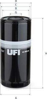 Oljefilter UFI 23.302.00 Oljefilter UFI 23.302.00
