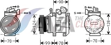 AVA COOLING SYSTEMS KAK130 AC-kompressor