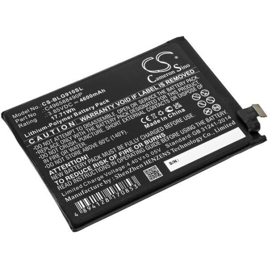Blu G91 Pro batteri (4800 mAh 3.85 V, Sort)