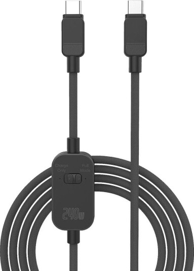4smarts PrivacyCord USB-C-kabel 240 w, 1,2 m - Svart 4smarts PrivacyCord USB-C-kabel 240 w, 1,2 m - Svart