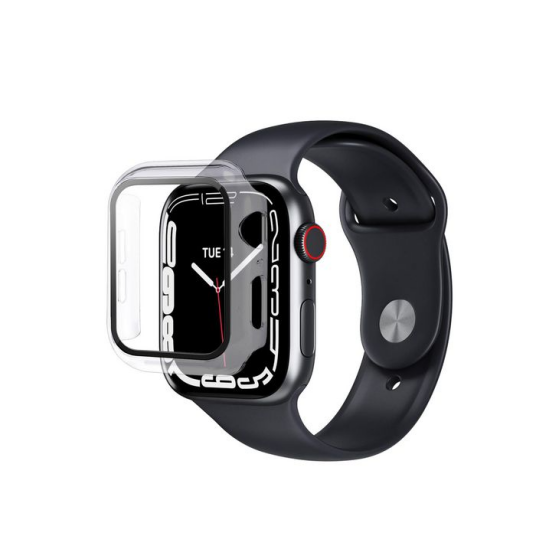 eSTUFF Titan Shield Full Body Skjermbeskytter for Apple Watch 45 mm - Herdet Glass 9H