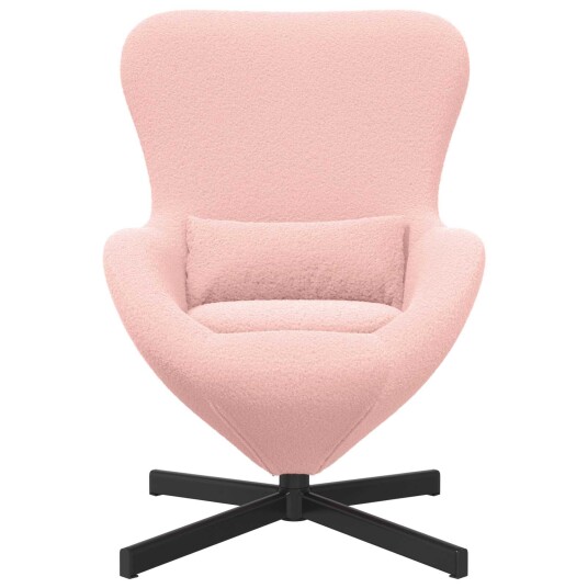 Eggstol Rosa Krøllete Ull lignende Stoff Eggstol Rosa Krøllete Ull lignende Stoff