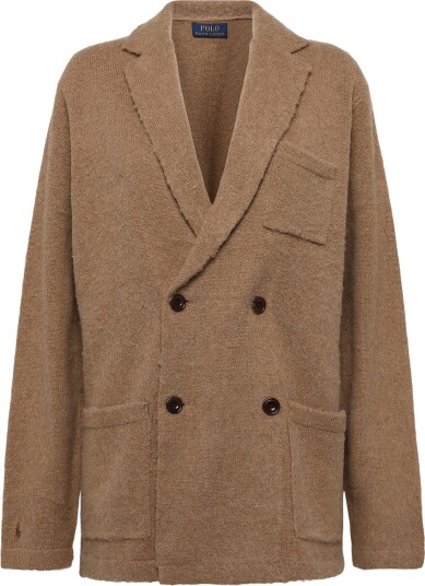 Polo Ralph Lauren Wool Cashmere Blazer Cardigan CROUTON TAN HEATH M