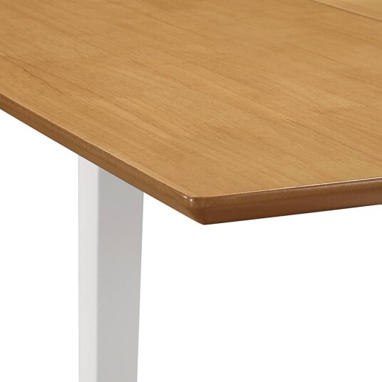 vidaXL Uttrekkbart spisebord hvit (80-120)x80x74 cm MDF vidaXL Uttrekkbart spisebord hvit (80-120)x80x74 cm MDF