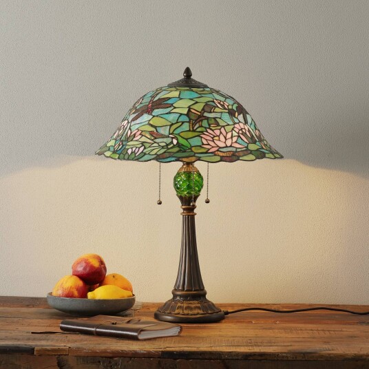 Clayre&Eef Tiffany bordlampe Waterlily Flerfarget Stue / spisestue Glass Tiffany Clayre&Eef Tiffany bordlampe Waterlily Flerfarget Stue / spisestue Glass Tiffany