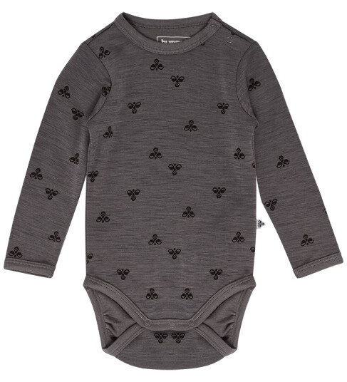 Hummel Charcoal Gray Mini Ull Body L/S 68 Hummel Charcoal Gray Mini Ull Body L/S 68