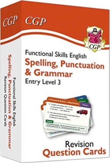 Functional Skills English Revision Question Cards: Spelling, Punctuation & Grammar Entry Level 3 Av Cgp Books