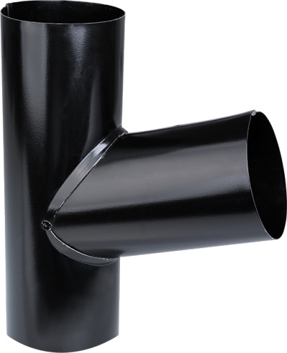 Plastmo svart stålgrenrør 75 mm 70°