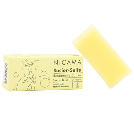 Økologisk barbersåpe Nicama Bergamot-Sage 25 gr.