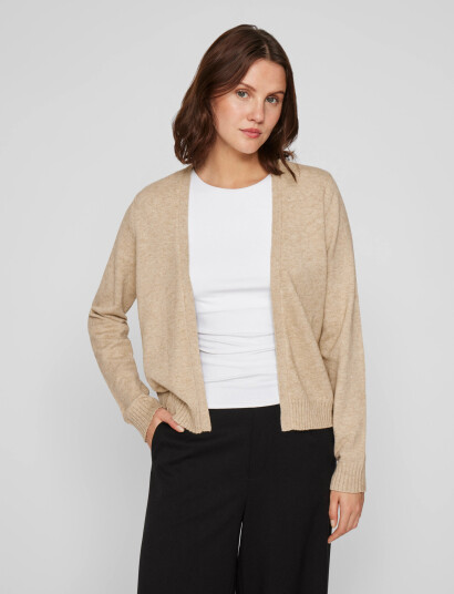 Vila Viril Short L/S Knit Cardigan-Noos - Beige - XL Vila Viril Short L/S Knit Cardigan-Noos - Beige - XL
