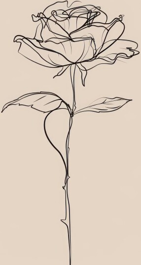 Plakat Minimalistisk Rosekunst