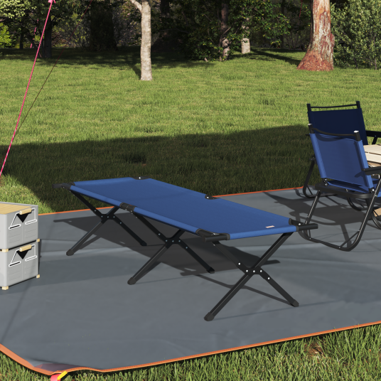 Sammenleggbar camping seng Blå 193 x 69 x 45 cm Oxford stoff