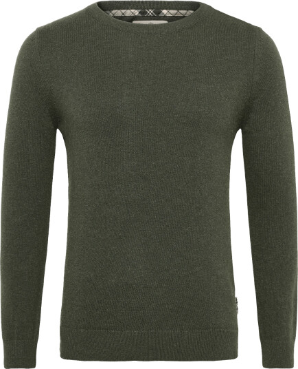 Barbour Barbour Pendle Crew Knitted Jumper   Khaki green   42