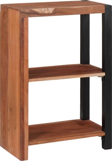 Bokhylle Brun svart 50 x 30 x 75 cm Solid akasietre