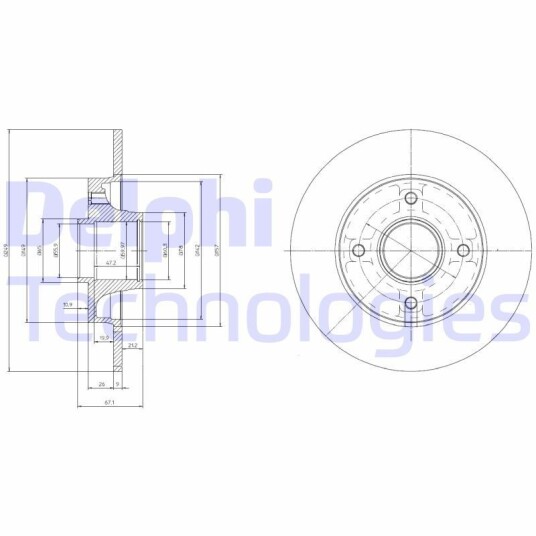 Bremseskive DELPHI BG9022RSC