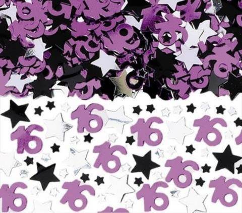 Konfetti 16 Rosa Sølv Og Svart 