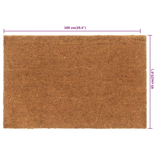 Dørmatte naturlig 65x100 cm tuftet kokosfiber 8721012225305