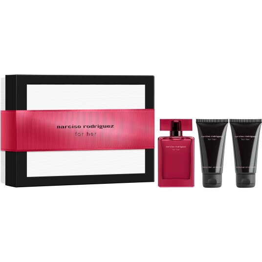 Narciso Rodriguez Intense for Her Gavesett med EdP, Body Lotion og Dusjgel 150 ml