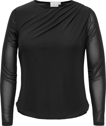 ONLY Carmakoma Carsara L/S Mesh Top Jrs Black 50 52 ONLY Carmakoma Carsara L/S Mesh Top Jrs Black 50 52
