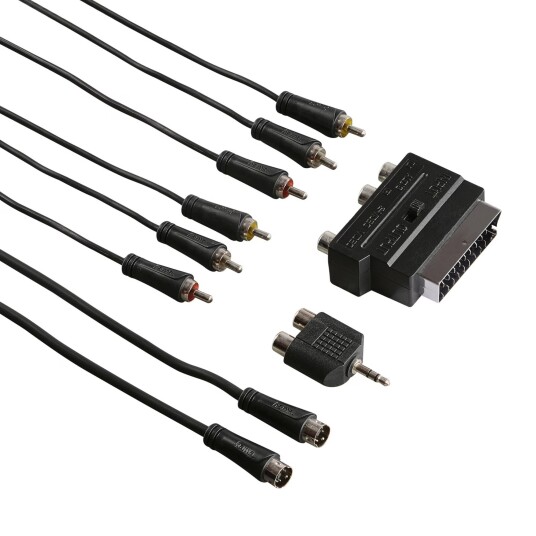 Hama Universal DVD Kabelsett 2m med S-Video og RCA - Svart Hama Universal DVD Kabelsett 2m med S-Video og RCA - Svart