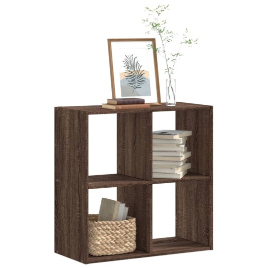 Bokhylle brun eik 68,5x32x68,5 cm konstruert tre Bokhylle brun eik 68,5x32x68,5 cm konstruert tre