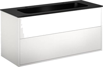 Gustavsberg Artic møbelpakke, 120x47 cm, hvit/sort Gustavsberg Artic møbelpakke, 120x47 cm, hvit/sort