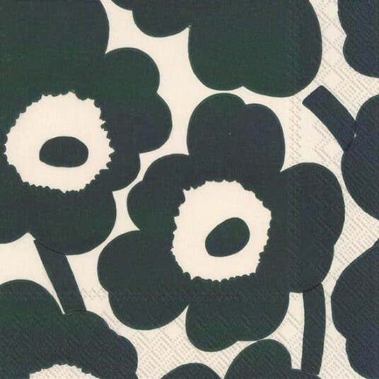 Marimekko servietter lunsj Unikko cream green