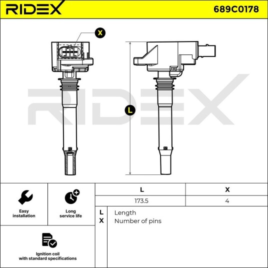 Tennspole RIDEX 689C0178 Tennspole RIDEX 689C0178