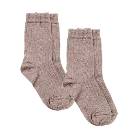 Lillelam 2 Pack Ullsokker Til Barn, Beige