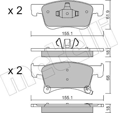 METELLI 22 1035 0 Bremseklosser
