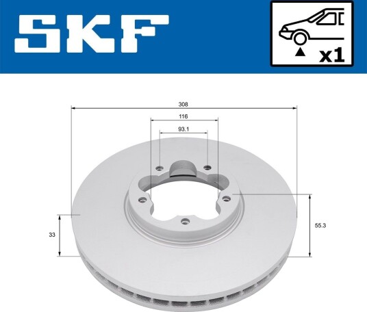 SKF VKBD 81283 V1 Bremseskive