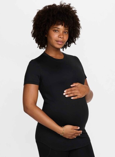 Nike One Maternity Dri Fit Short Sleeve Top Sort S