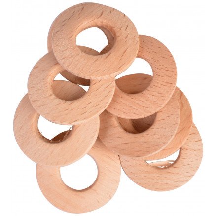 Infinity Hearts Trering Brede Runde 30mm 10 stk