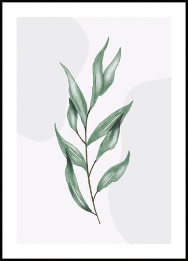 Watercolor Leaf Plakat Plakat / 40x50cm