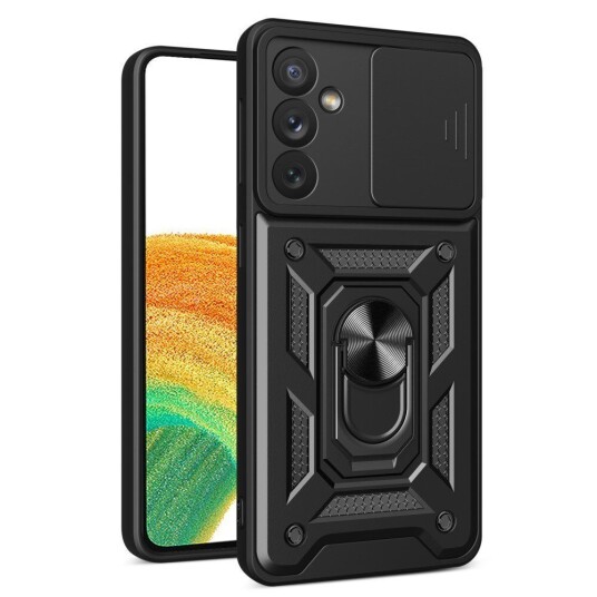 INCOVER Samsung Galaxy A34 (5G) Bakdeksel med Magnetisk Kickstand Og Cam Slider - Svart