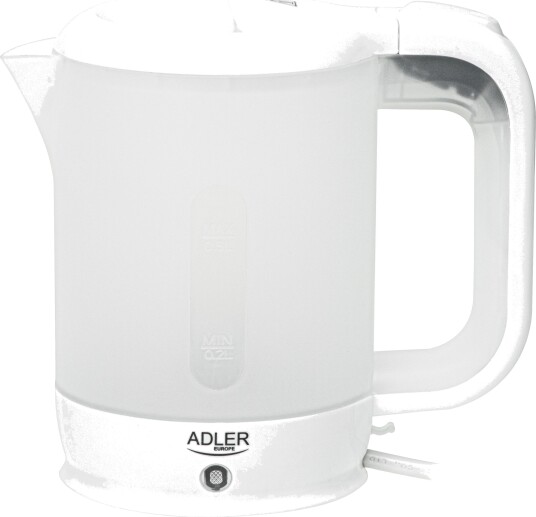 Adler AD 1381 Rejse Elkedel â 0,5L 750 900W Inkl. 2 Kopper og Ske â Hvit