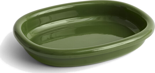 HAY Barro ovalt serveringsfat stort 27x36 cm Green