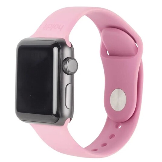 Apple Watch (42/44/SE/45/49MM) Holdit Silikon Klokkearmbånd - Pink