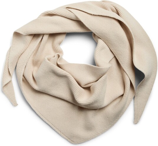 Pieces Pckomma Rib Big Triangle Scarf Noos Bc   Grey   ONE SIZE