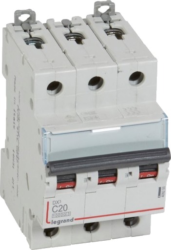 Legrand DX³ MCB automatsikring C20 3P 3M 10/16kA
